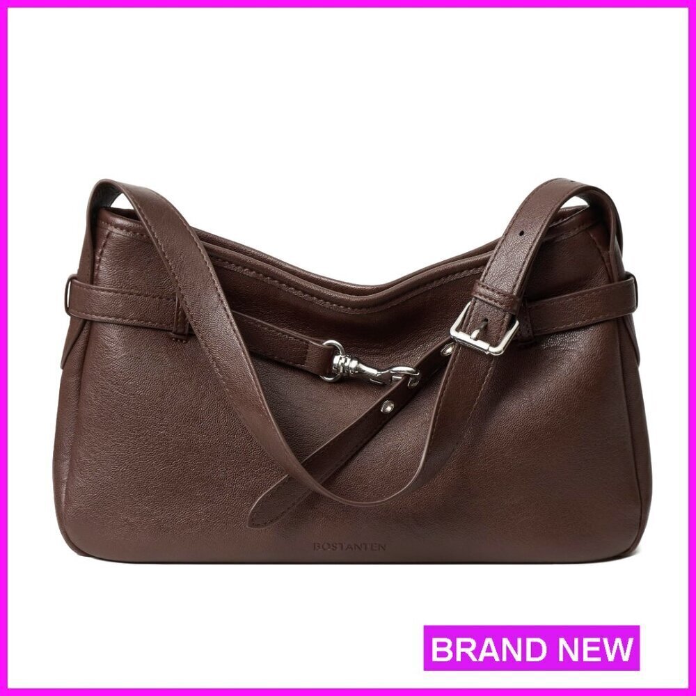 Vegan Leather Hobo Shoulder Bag Adjustable Strap Retro Chic Minimalist